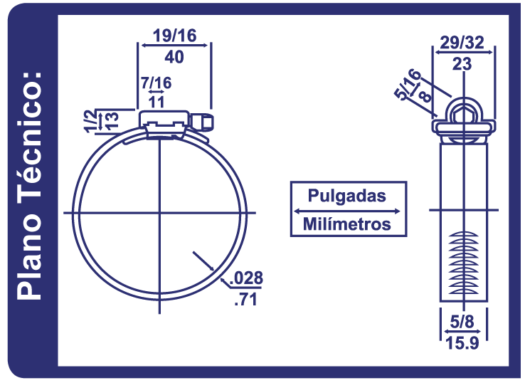 Abrazaderas MaxForce SerieHTE Plano Tecnico
